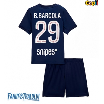 Paris Saint-Germain Bradley Barcola #29 Echipament de Fotbal Replică 2025-26 Copii Acasa (+ Șorturi)